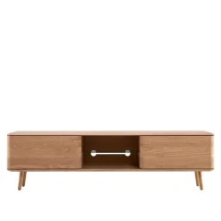 Wohnen Weiß geöltes TV Board aus Eiche Massivholz - Bakaras