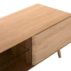 Wohnen Weiß geöltes TV Board aus Eiche Massivholz - Bakaras