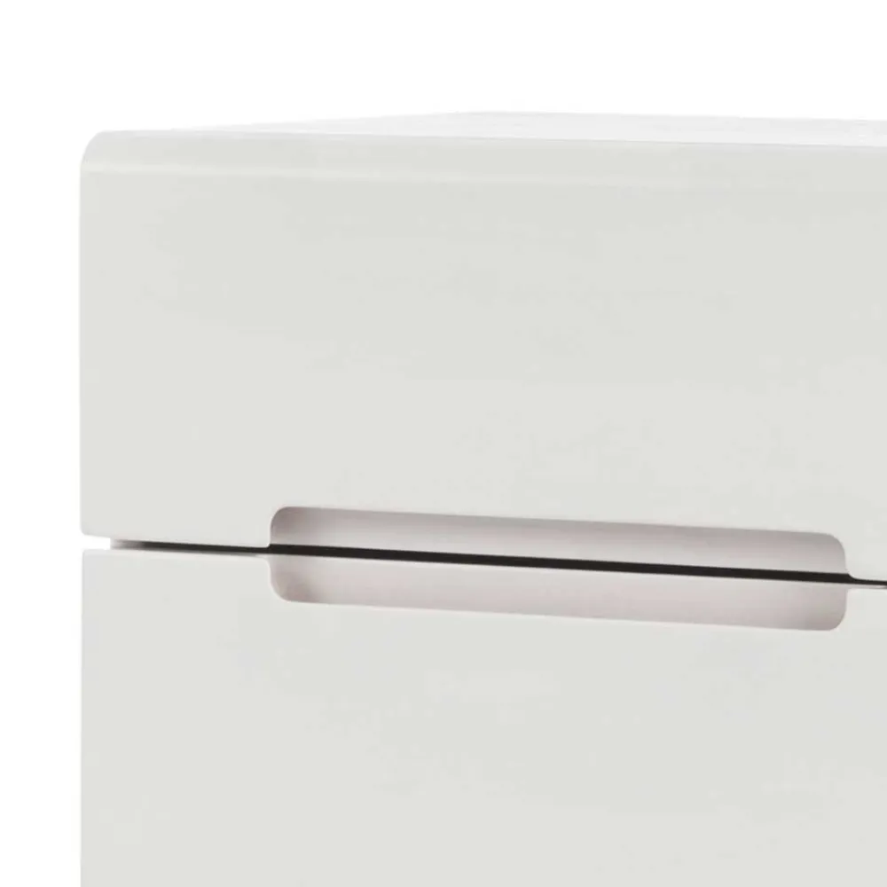 Wohnen Weiß lackierte Nachtkommode Cantabria aus massiver Buche