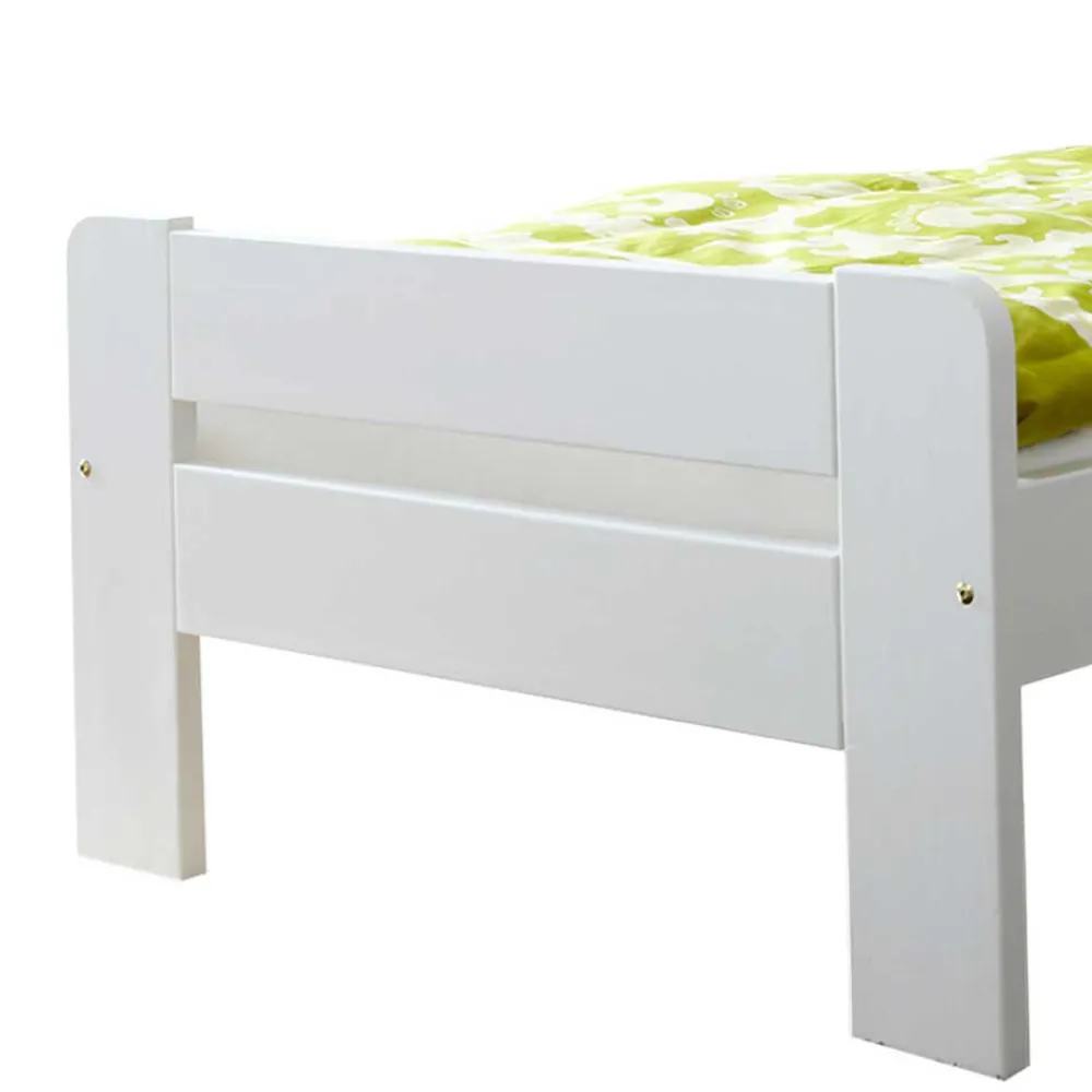 Wohnen Weiß lackiertes Holzbett günstig - Jean