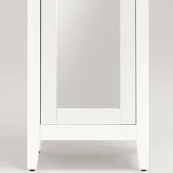 Wohnen Badschränke*Weiß lasierter Hochschrank fürs Bad mit Spiegel - Lousias