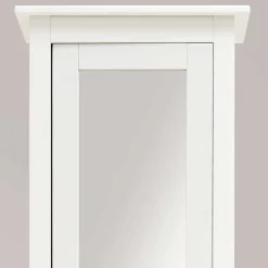 Wohnen Badschränke*Weiß lasierter Hochschrank fürs Bad mit Spiegel - Lousias