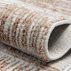 Wohnen Weiße Möbel|Braune Möbel*Weicher Kurzflor Teppich mit Vintage Optik - Stick