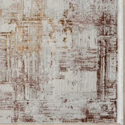 Wohnen Weiße Möbel|Braune Möbel*Weicher Kurzflor Teppich mit Vintage Optik - Stick