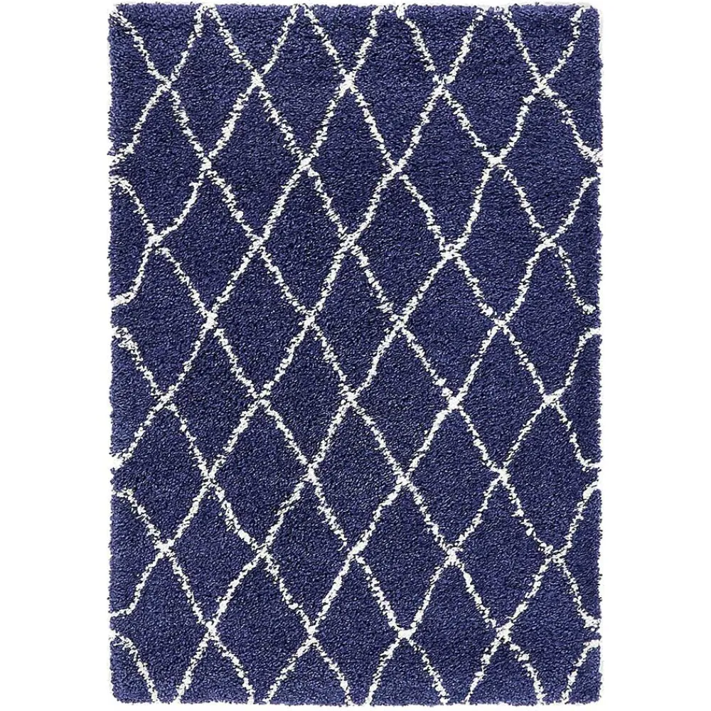 Wohnen Weiße Möbel|Skandinavische Möbel*Weicher Läufer Teppich mit Hochflor in Blau - Tanko