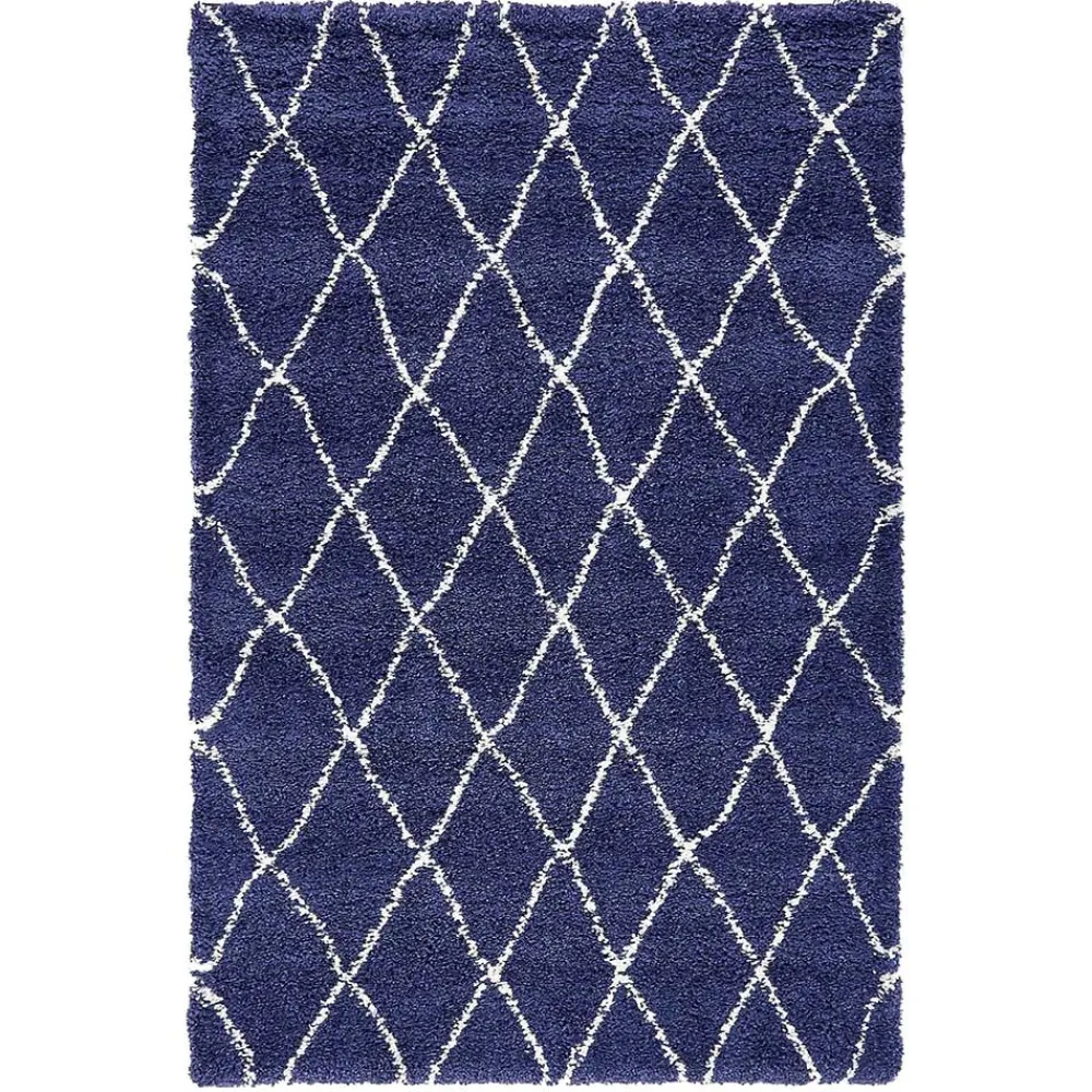 Wohnen Weiße Möbel|Skandinavische Möbel*Weicher Läufer Teppich mit Hochflor in Blau - Tanko