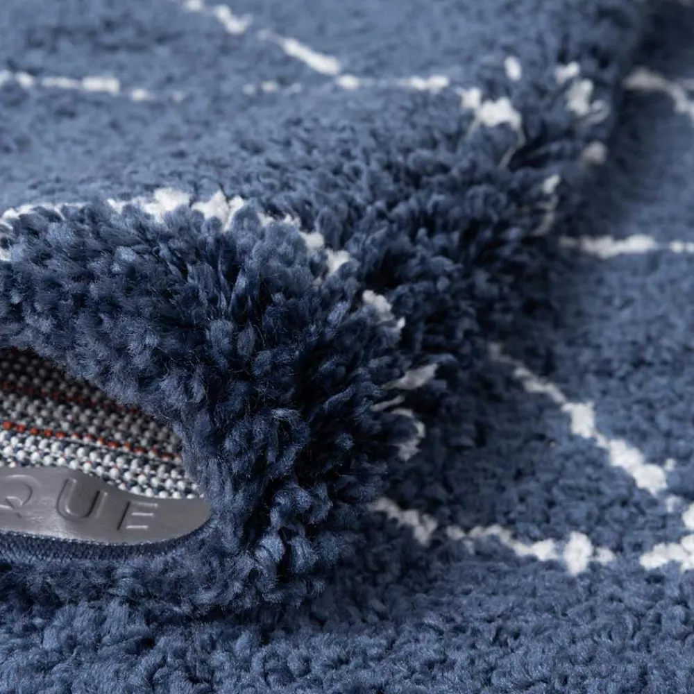 Wohnen Weiße Möbel|Skandinavische Möbel*Weicher Läufer Teppich mit Hochflor in Blau - Tanko