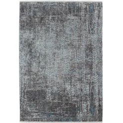 Wohnen Vintage Möbel|Teppiche*Weicher Teppich in Grau und Türkis - Serena