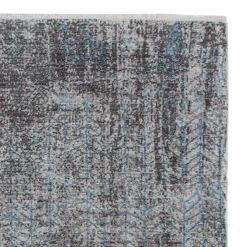 Wohnen Vintage Möbel|Teppiche*Weicher Teppich in Grau und Türkis - Serena