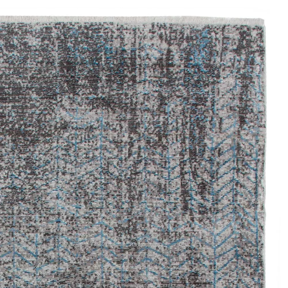 Wohnen Vintage Möbel|Teppiche*Weicher Teppich in Grau und Türkis - Serena
