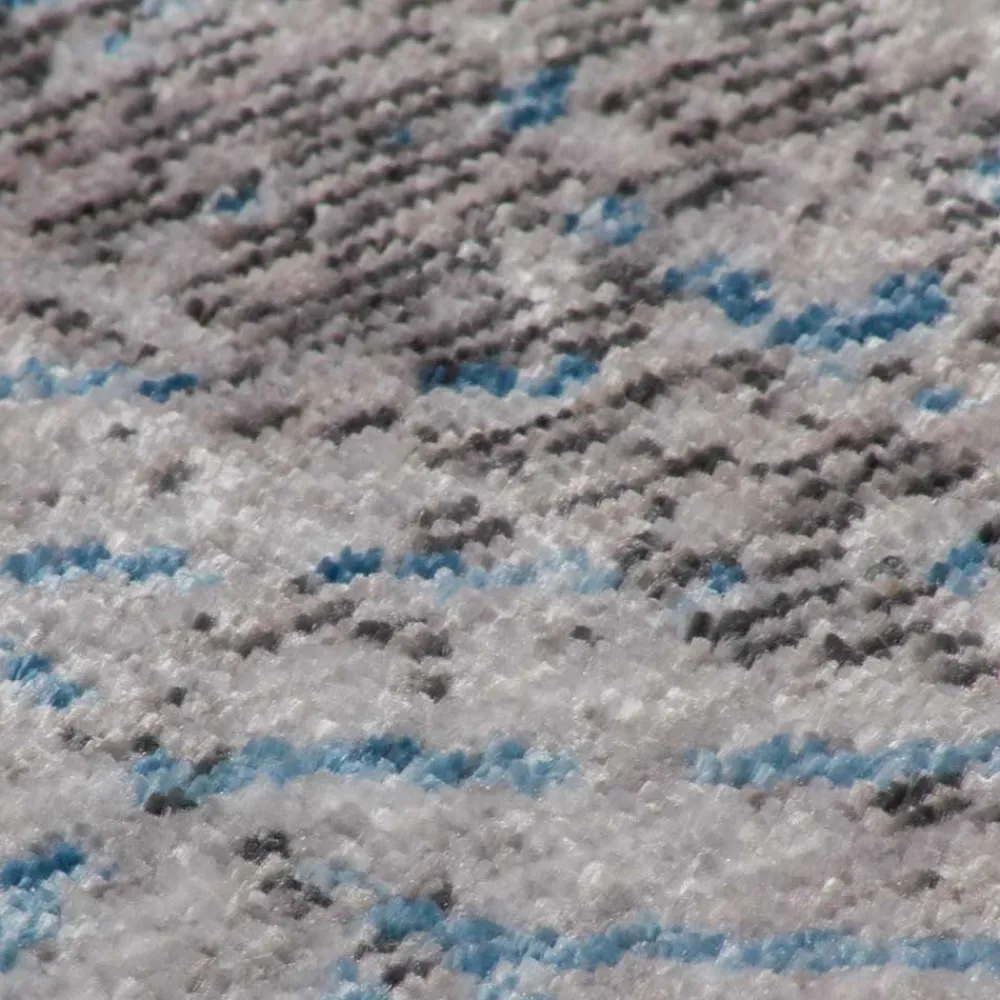 Wohnen Vintage Möbel|Teppiche*Weicher Teppich in Grau und Türkis - Serena