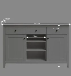 Wohnen Weiße Anrichte im Landhausstil - Astinion