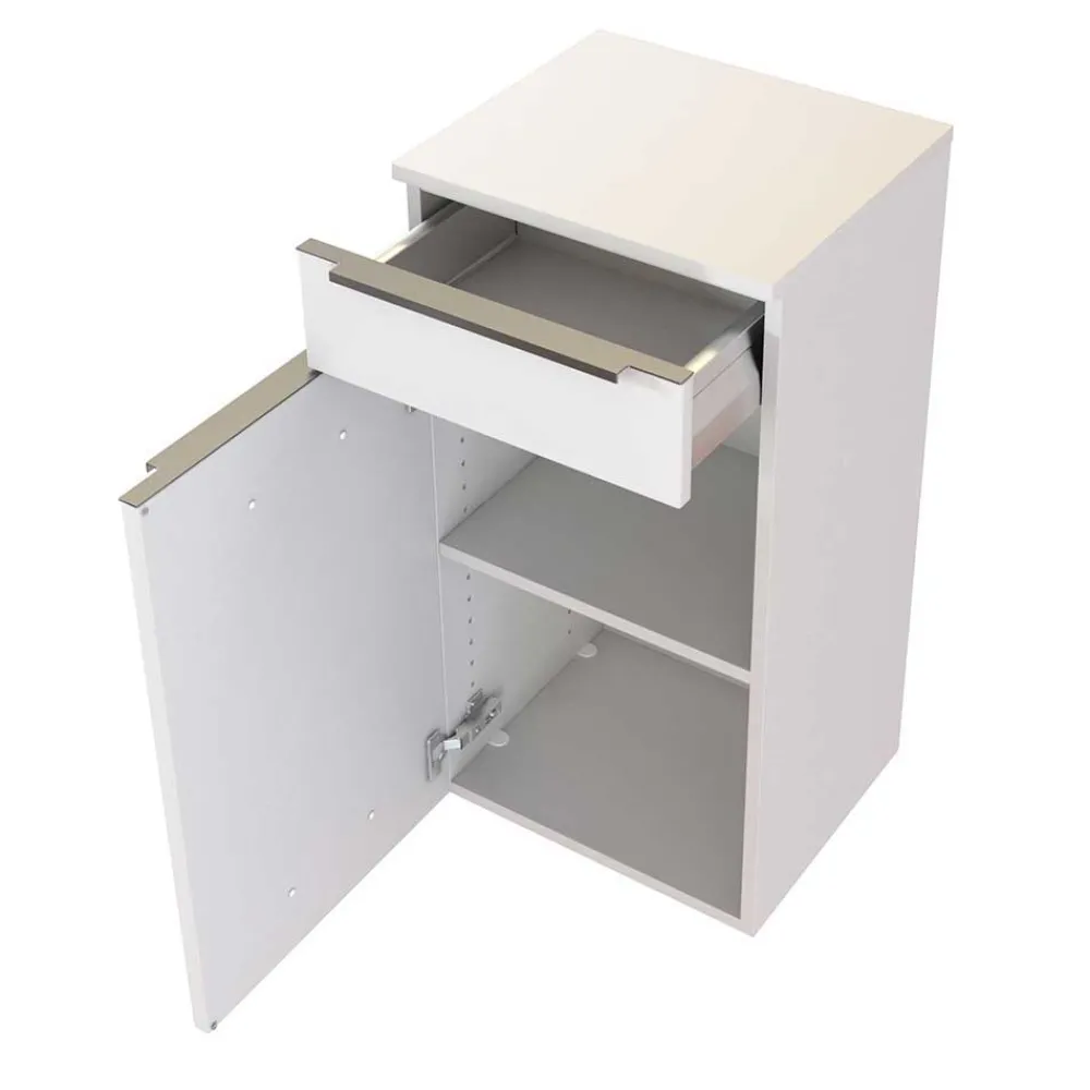 Wohnen Badezimmer Komplett*Weiße Bad Ausstattung mit LED - Livendas (fünfteilig)