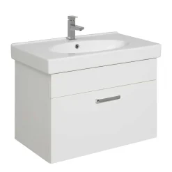 Wohnen Badezimmer Komplett*Weiße Badeinrichtung Möbelset - Ardin (vierteilig)