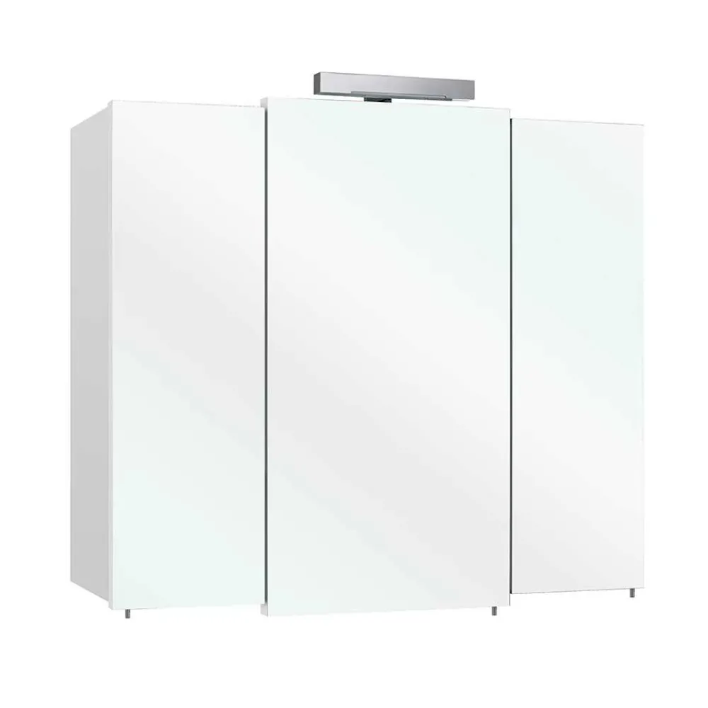 Wohnen Badezimmer Komplett*Weiße Badeinrichtung Möbelset - Ardin (vierteilig)