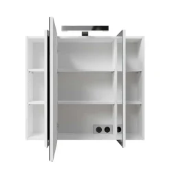 Wohnen Badezimmer Komplett*Weiße Badeinrichtung Möbelset - Ardin (vierteilig)