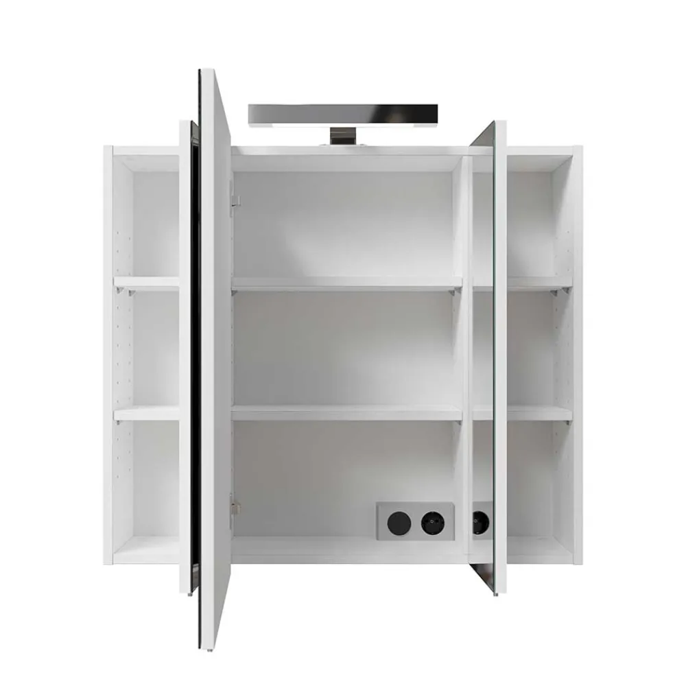 Wohnen Badezimmer Komplett*Weiße Badeinrichtung Möbelset - Ardin (vierteilig)