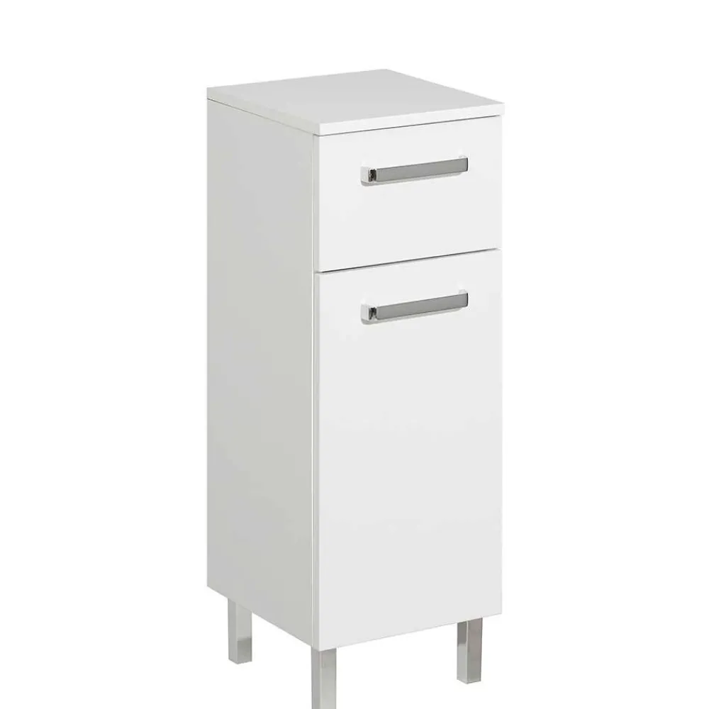 Wohnen Badezimmer Komplett*Weiße Badeinrichtung Möbelset - Ardin (vierteilig)