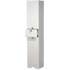 Wohnen Badezimmer Komplett*Weiße Badmöbel klassisch Set - Akira (dreiteilig)