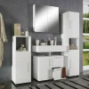 Wohnen Badezimmer Komplett*Weiße Badmöbel Kombi Set - Sua (vierteilig)