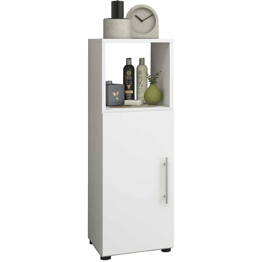 Wohnen Badezimmer Komplett*Weiße Badmöbel Kombi Set - Sua (vierteilig)