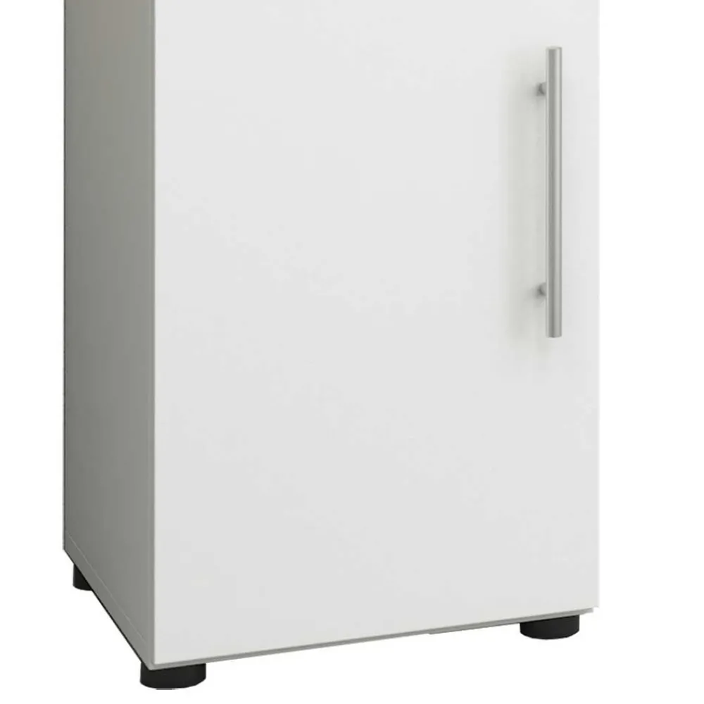 Wohnen Badezimmer Komplett*Weiße Badmöbel Kombi Set - Sua (vierteilig)