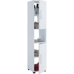 Wohnen Badezimmer Komplett*Weiße Badmöbel Kombi Set - Sua (vierteilig)