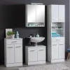 Wohnen Weiße Badmöbel Kombi zum Aufstellen - Skiranov (vierteilig)