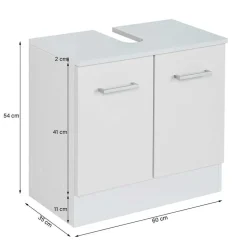 Wohnen Weiße Badmöbel Kombi zum Aufstellen - Skiranov (vierteilig)