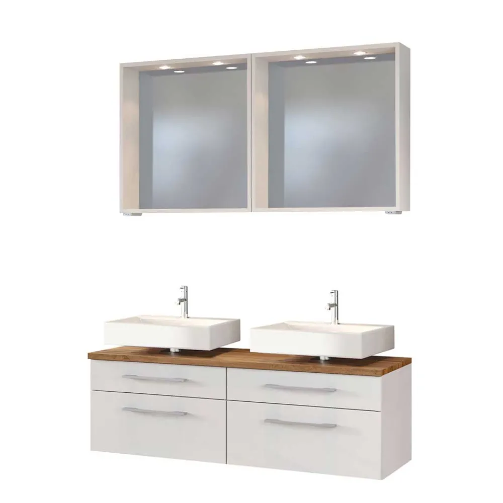 Wohnen Weiße Badmöbel Waschplatz - Enwicos II (dreiteilig)