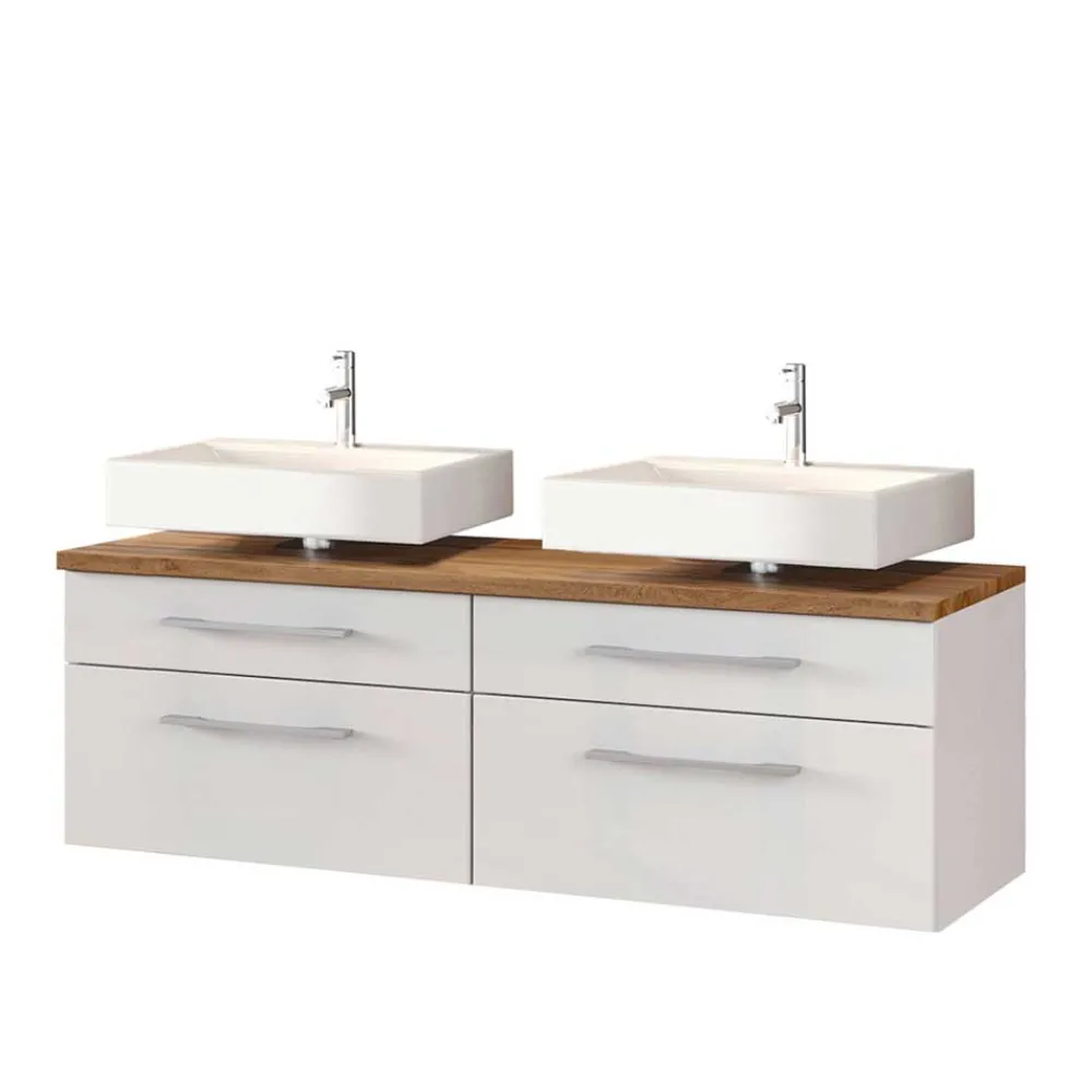 Wohnen Weiße Badmöbel Waschplatz - Enwicos II (dreiteilig)