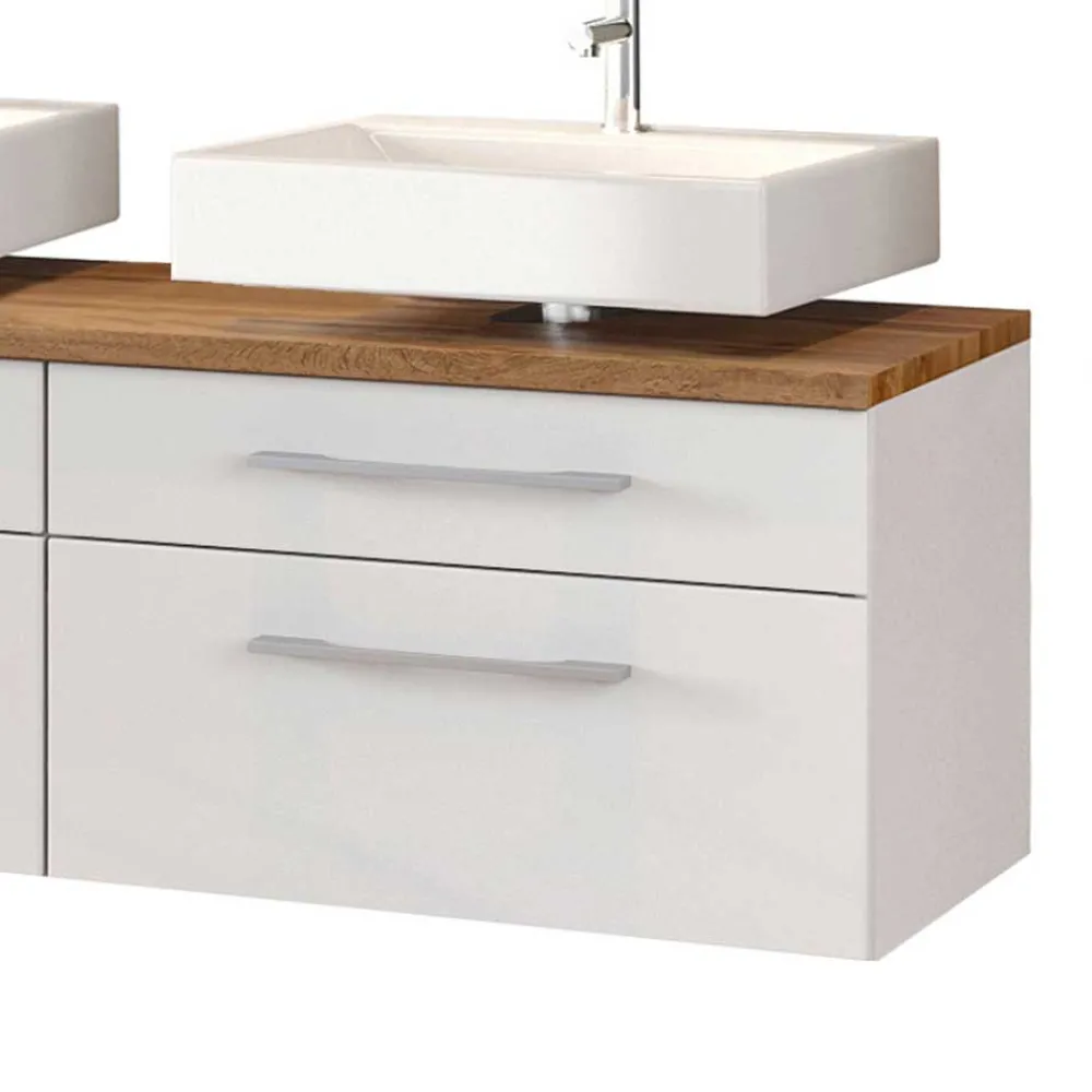 Wohnen Weiße Badmöbel Waschplatz - Enwicos II (dreiteilig)