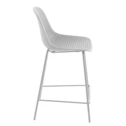 Wohnen Weiße Möbel|Sessel & Hocker*Weiße Barstühle mit PP Sitz - Amyonta (4er Set)