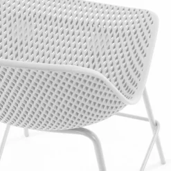 Wohnen Weiße Möbel|Sessel & Hocker*Weiße Barstühle mit PP Sitz - Amyonta (4er Set)