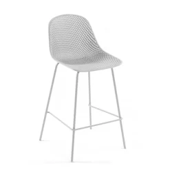 Wohnen Hocker|Barhocker*Weiße Barstühle mit Sitzschale - Contrada (4er Set)