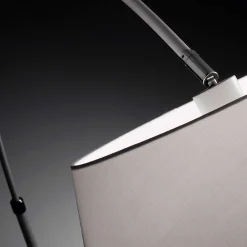 Wohnen Weiße Bogenlampe mit Stoffschirm - Valnut