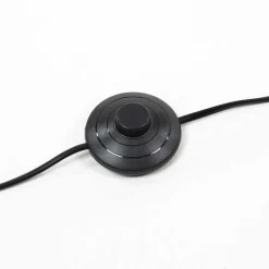 Wohnen Weiße Bogenlampe mit Stoffschirm - Valnut