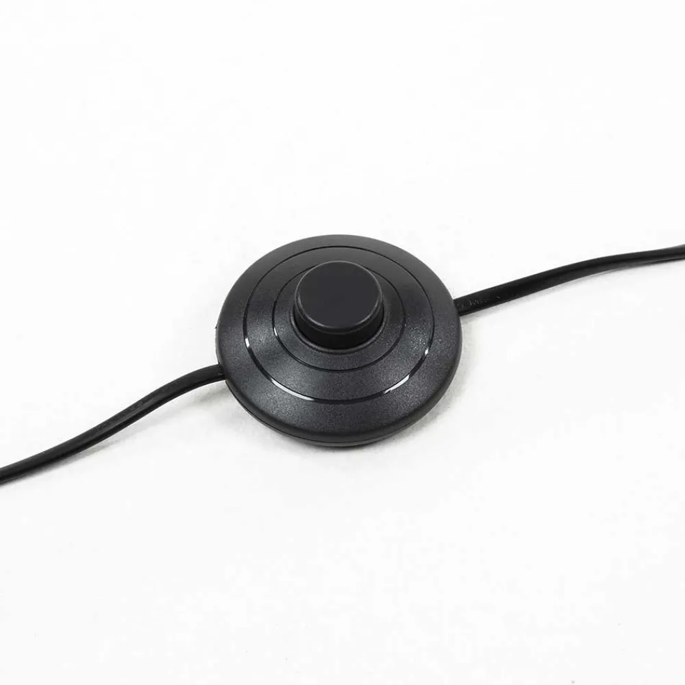 Wohnen Weiße Bogenlampe mit Stoffschirm - Valnut