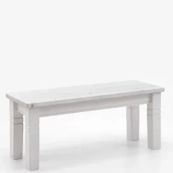 Wohnen Weiße Esszimmerbank im Country Style - Veproma