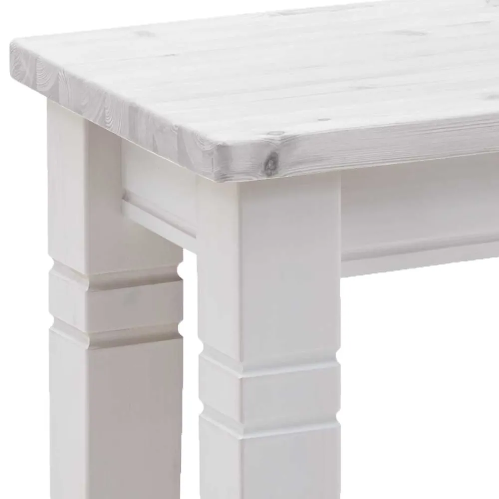 Wohnen Weiße Esszimmerbank im Country Style - Veproma