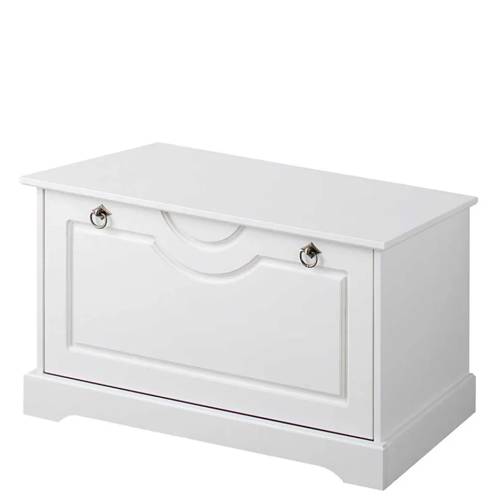 Wohnen Schuhschränke|Küchenbänke*Weiße Flurbank mit Schuhklappe - Vesrav