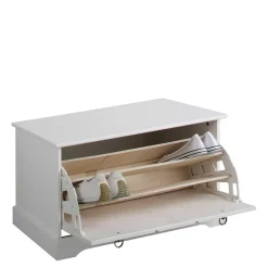 Wohnen Schuhschränke|Küchenbänke*Weiße Flurbank mit Schuhklappe - Vesrav