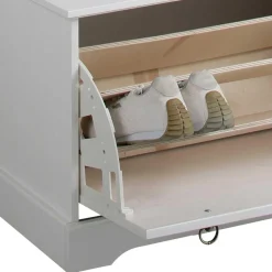 Wohnen Schuhschränke|Küchenbänke*Weiße Flurbank mit Schuhklappe - Vesrav