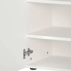 Wohnen Diele Komplett*Weiße Flureinrichtung mit Glasbeschichtung - Kofi (fünfteilig)