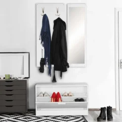 Wohnen Weiße Garderobenmöbel Set - Mats (dreiteilig)