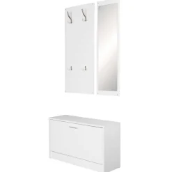 Wohnen Weiße Garderobenmöbel Set - Mats (dreiteilig)