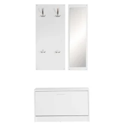 Wohnen Weiße Garderobenmöbel Set - Mats (dreiteilig)