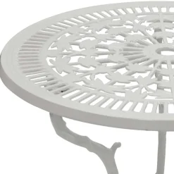 Wohnen Weiße Gartenmöbel aus Metall Aluminium - Leano (dreiteilig)