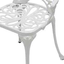 Wohnen Weiße Gartenmöbel aus Metall Aluminium - Leano (dreiteilig)