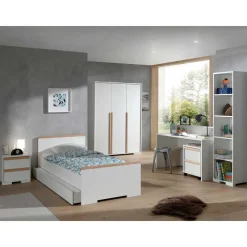 Wohnen Jugendzimmer Komplett*Weiße Jugendzimmermöbel im Set - Eldrus (sechsteilig)